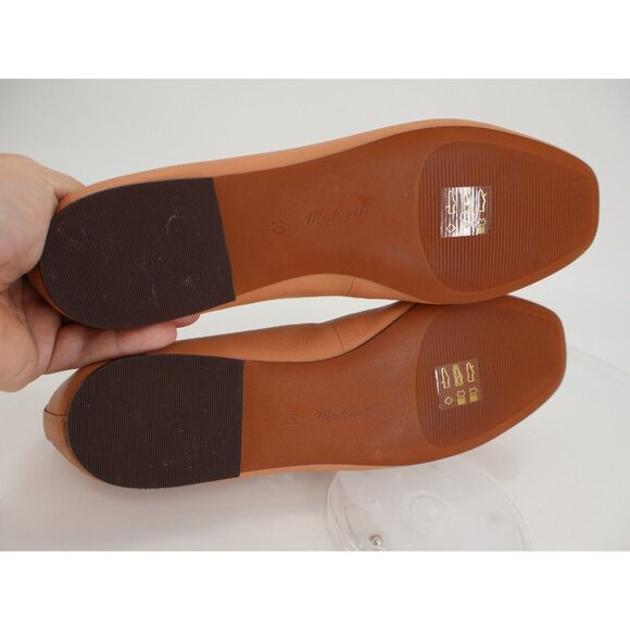 Madewell The Anelise Leather Ballet Flats Nude Tan Pointed Toe Women’s Size 10 - Picture 9 of 14